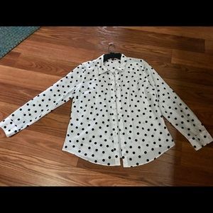 Black, Polka-Dot Blouse
